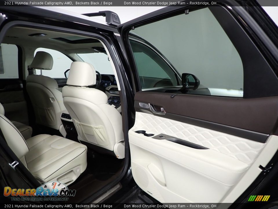2021 Hyundai Palisade Calligraphy AWD Becketts Black / Beige Photo #35
