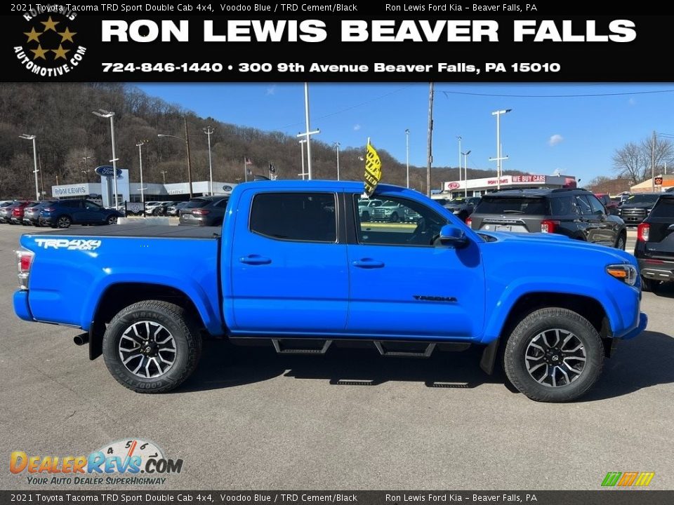 2021 Toyota Tacoma TRD Sport Double Cab 4x4 Voodoo Blue / TRD Cement/Black Photo #1