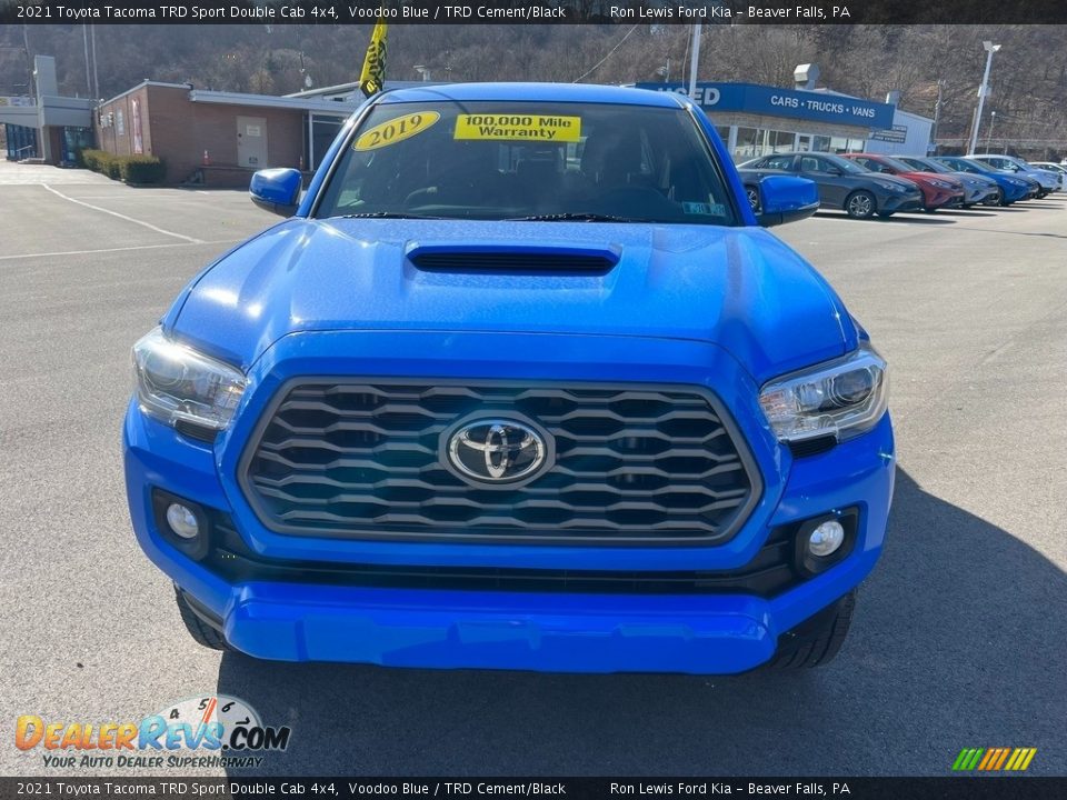 2021 Toyota Tacoma TRD Sport Double Cab 4x4 Voodoo Blue / TRD Cement/Black Photo #3