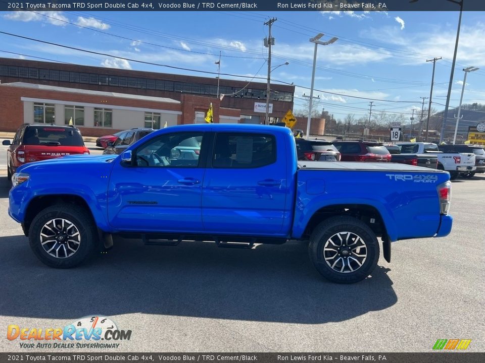 2021 Toyota Tacoma TRD Sport Double Cab 4x4 Voodoo Blue / TRD Cement/Black Photo #5