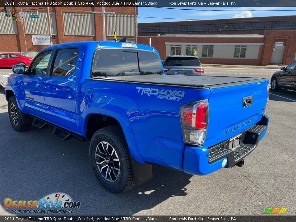 2021 Toyota Tacoma TRD Sport Double Cab 4x4 Voodoo Blue / TRD Cement/Black Photo #6
