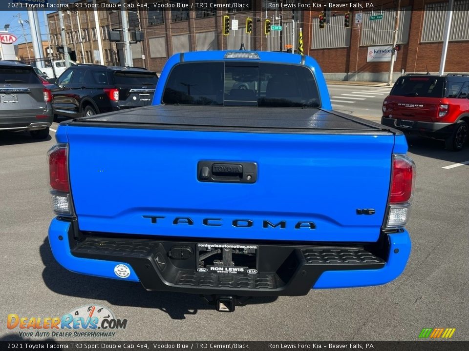 2021 Toyota Tacoma TRD Sport Double Cab 4x4 Voodoo Blue / TRD Cement/Black Photo #7
