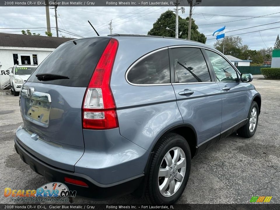 2008 Honda CR-V EX-L Glacier Blue Metallic / Gray Photo #2