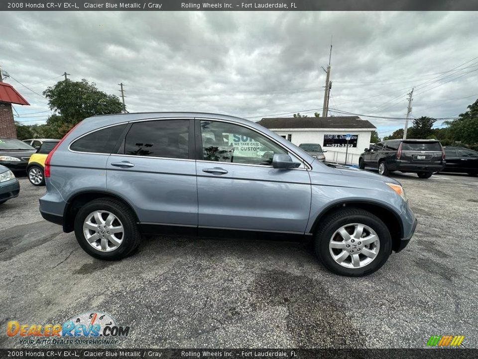 2008 Honda CR-V EX-L Glacier Blue Metallic / Gray Photo #3