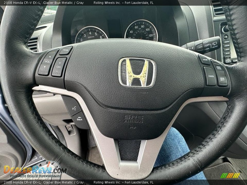 2008 Honda CR-V EX-L Glacier Blue Metallic / Gray Photo #6