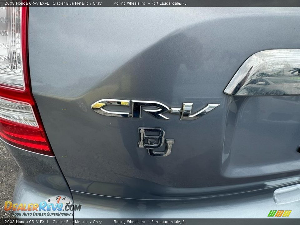 2008 Honda CR-V EX-L Glacier Blue Metallic / Gray Photo #8