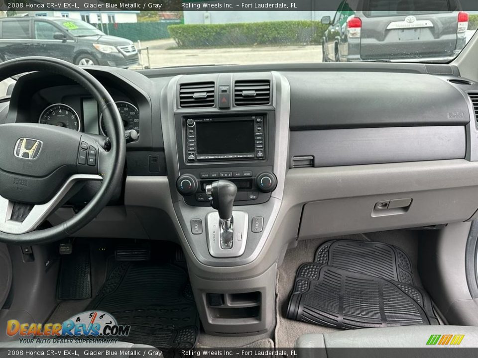 2008 Honda CR-V EX-L Glacier Blue Metallic / Gray Photo #9