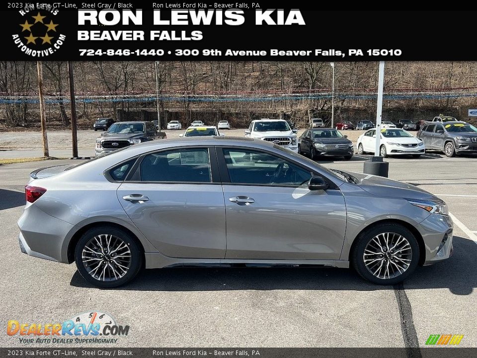 2023 Kia Forte GT-Line Steel Gray / Black Photo #1