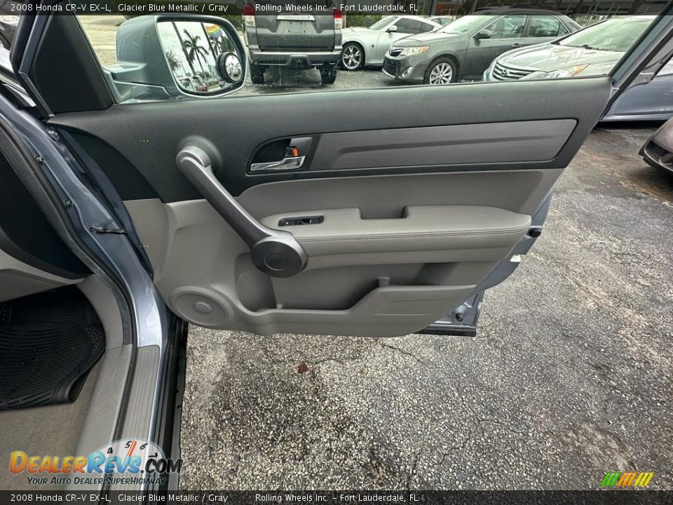 2008 Honda CR-V EX-L Glacier Blue Metallic / Gray Photo #10