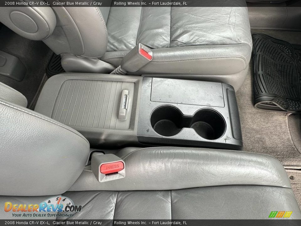 2008 Honda CR-V EX-L Glacier Blue Metallic / Gray Photo #13