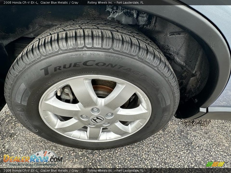 2008 Honda CR-V EX-L Glacier Blue Metallic / Gray Photo #14