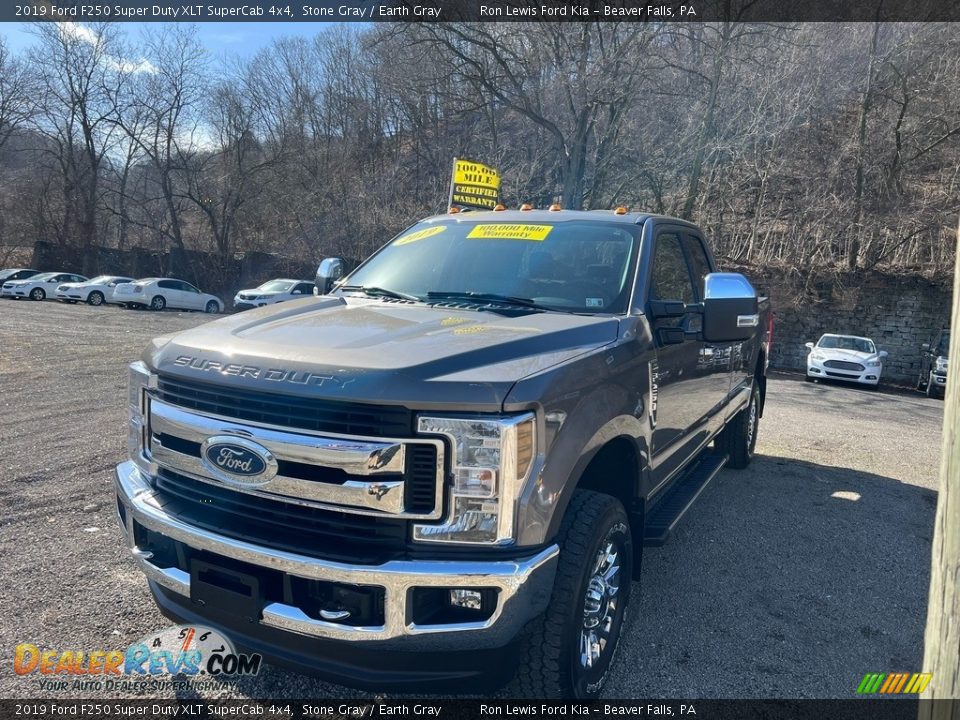 2019 Ford F250 Super Duty XLT SuperCab 4x4 Stone Gray / Earth Gray Photo #3