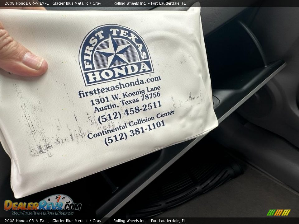 2008 Honda CR-V EX-L Glacier Blue Metallic / Gray Photo #15