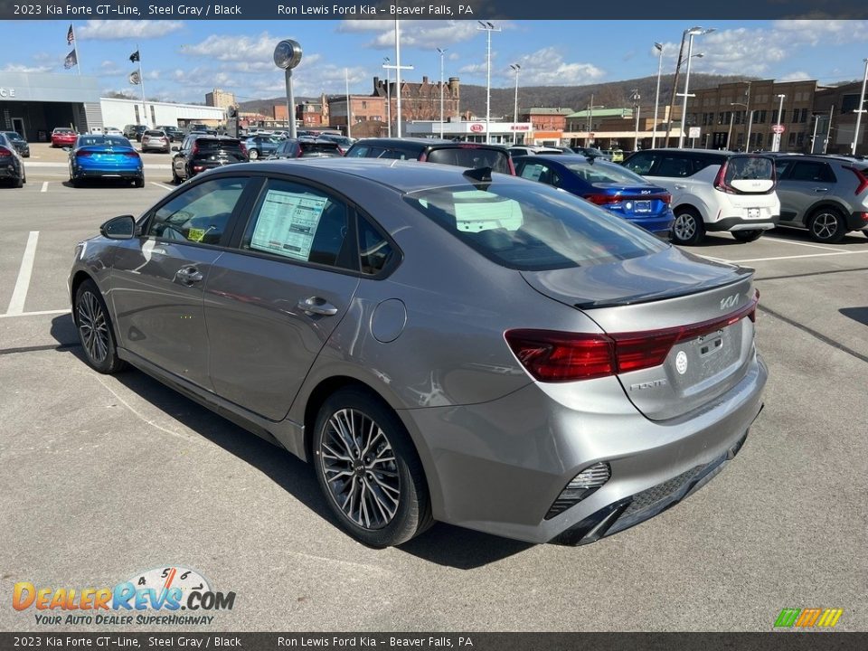 2023 Kia Forte GT-Line Steel Gray / Black Photo #7