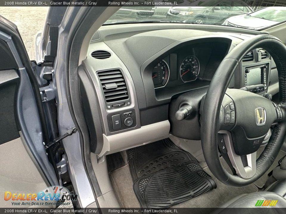 2008 Honda CR-V EX-L Glacier Blue Metallic / Gray Photo #20