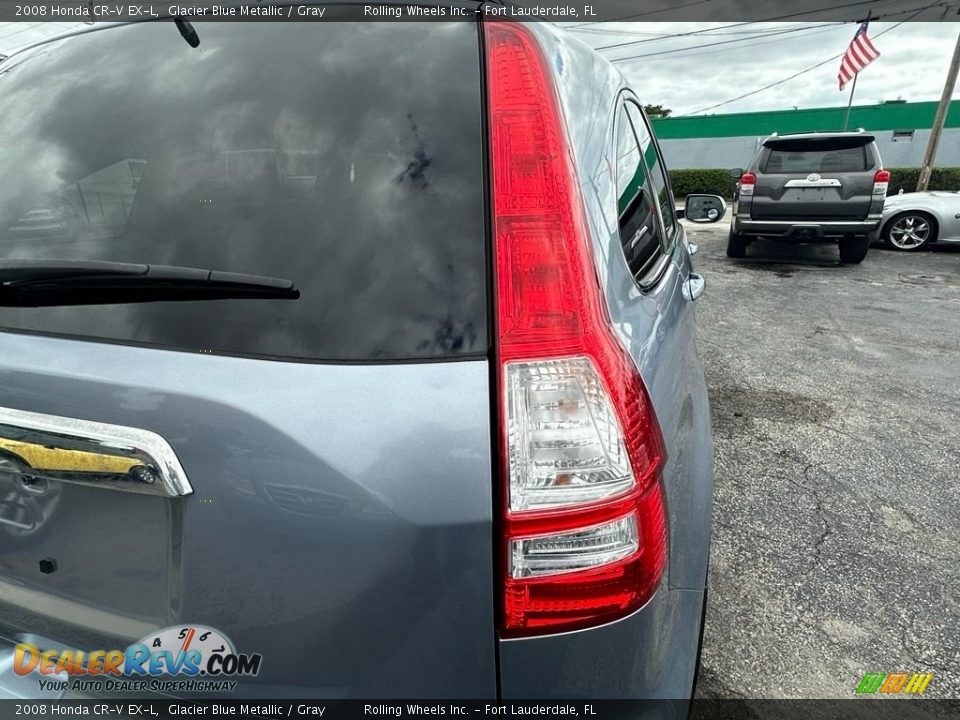 2008 Honda CR-V EX-L Glacier Blue Metallic / Gray Photo #21