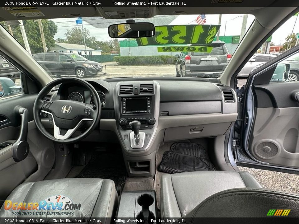2008 Honda CR-V EX-L Glacier Blue Metallic / Gray Photo #23