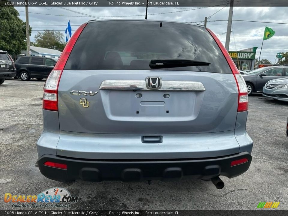 2008 Honda CR-V EX-L Glacier Blue Metallic / Gray Photo #24