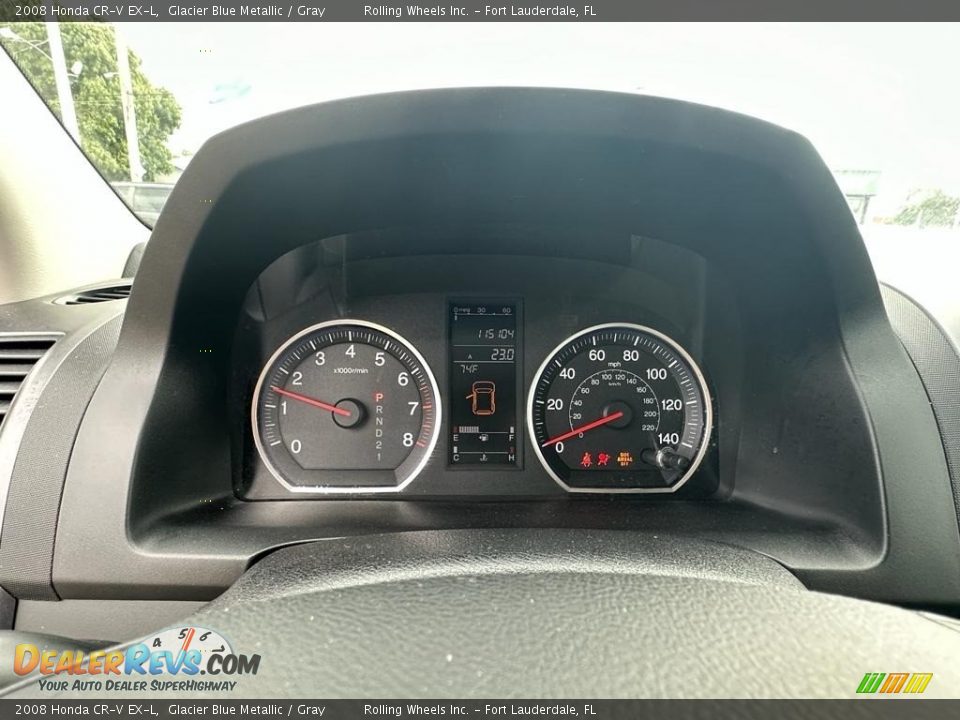 2008 Honda CR-V EX-L Glacier Blue Metallic / Gray Photo #26