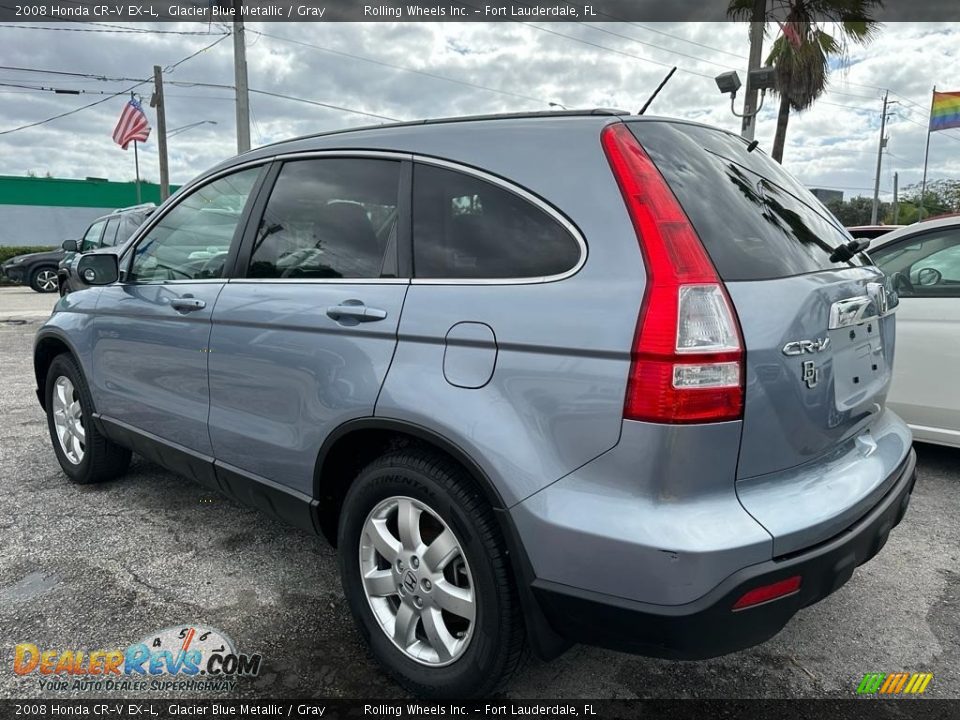 2008 Honda CR-V EX-L Glacier Blue Metallic / Gray Photo #30