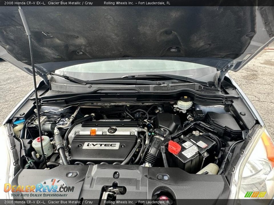 2008 Honda CR-V EX-L Glacier Blue Metallic / Gray Photo #32