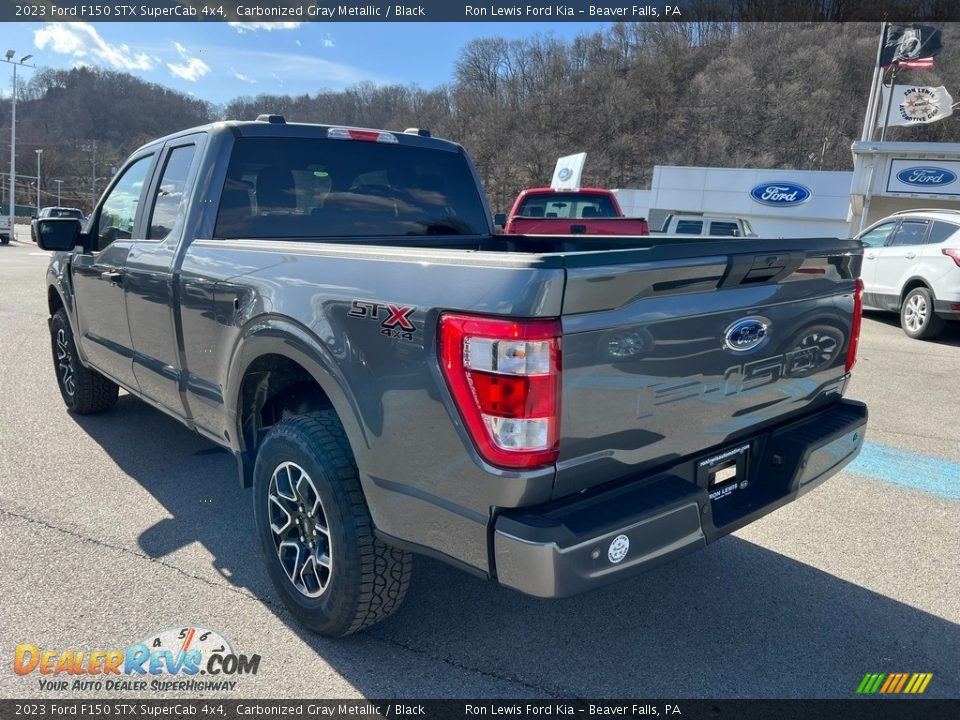 2023 Ford F150 STX SuperCab 4x4 Carbonized Gray Metallic / Black Photo #6