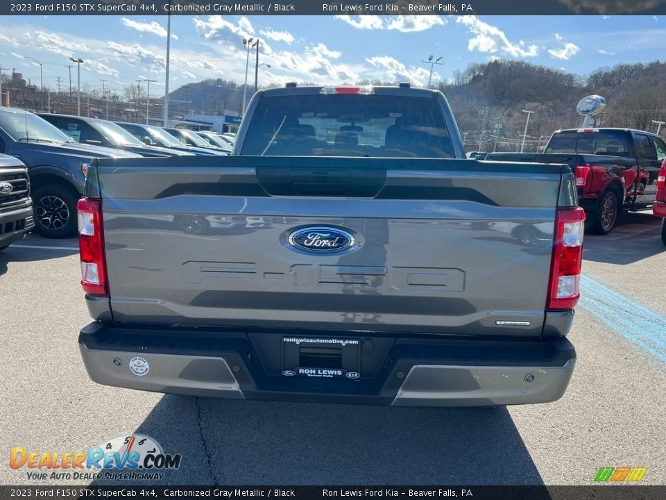 2023 Ford F150 STX SuperCab 4x4 Carbonized Gray Metallic / Black Photo #7