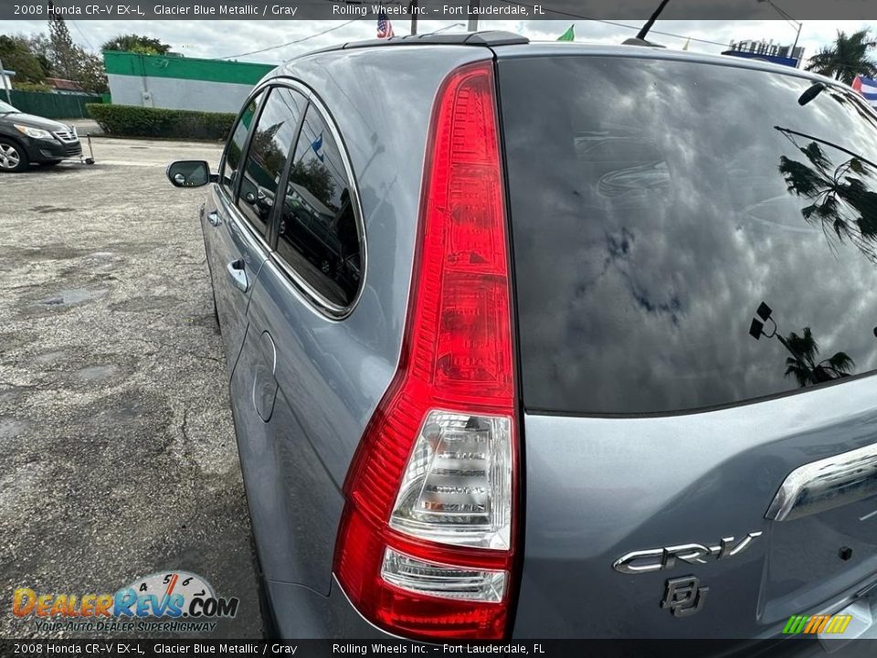 2008 Honda CR-V EX-L Glacier Blue Metallic / Gray Photo #33