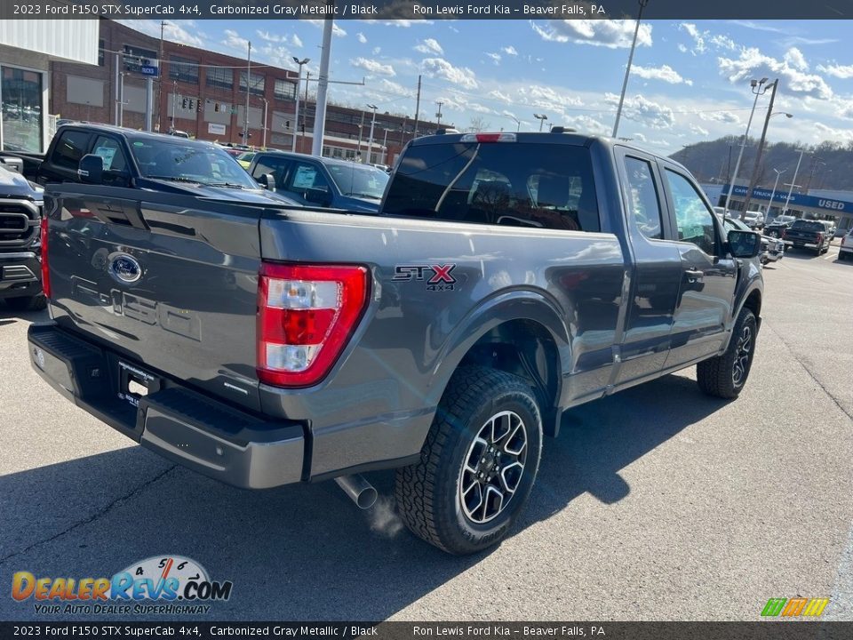 2023 Ford F150 STX SuperCab 4x4 Carbonized Gray Metallic / Black Photo #8