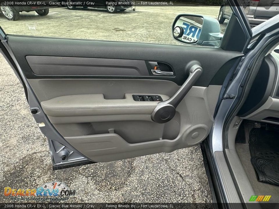 2008 Honda CR-V EX-L Glacier Blue Metallic / Gray Photo #34
