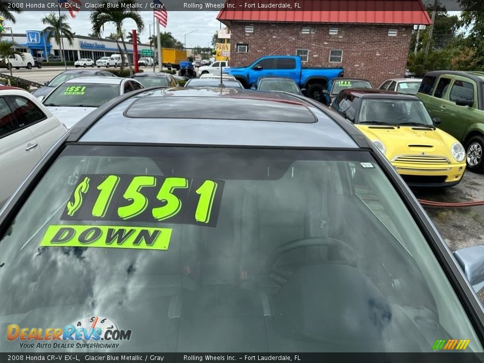 2008 Honda CR-V EX-L Glacier Blue Metallic / Gray Photo #36