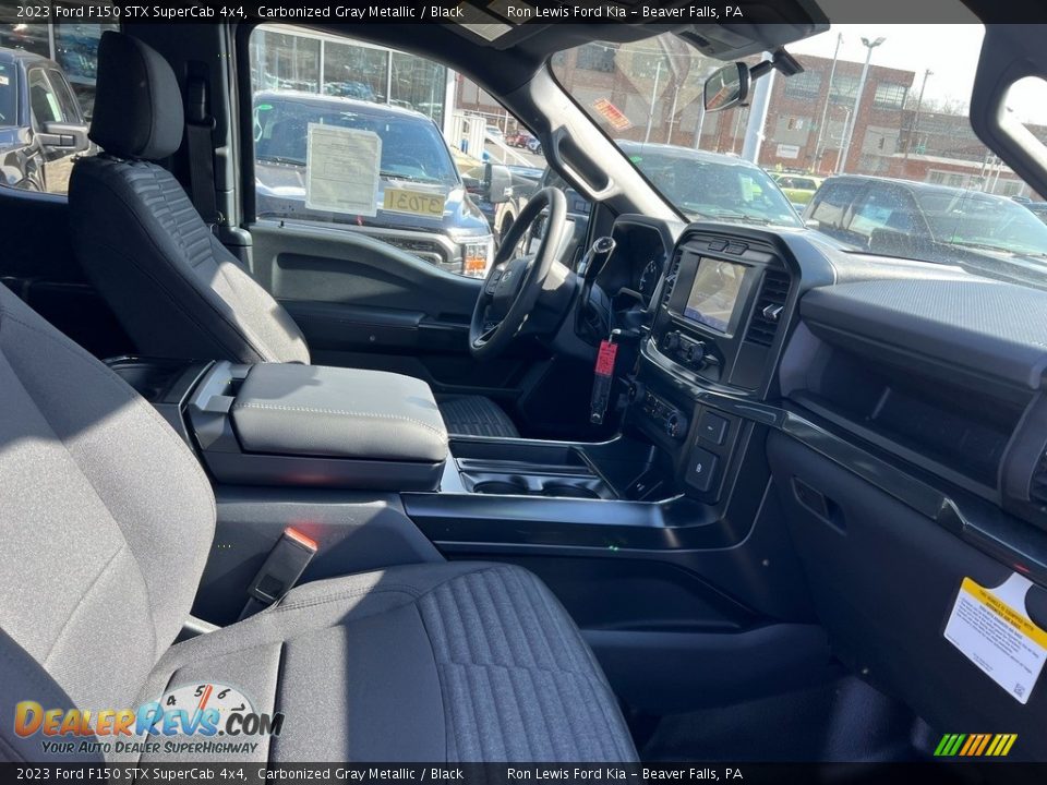 2023 Ford F150 STX SuperCab 4x4 Carbonized Gray Metallic / Black Photo #12