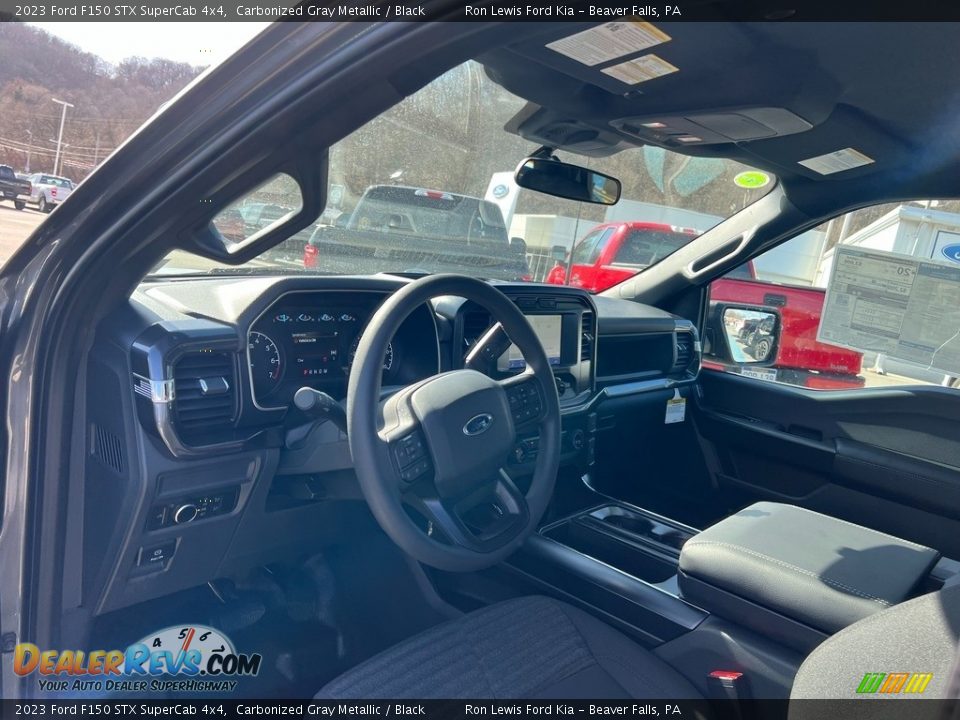 2023 Ford F150 STX SuperCab 4x4 Carbonized Gray Metallic / Black Photo #13