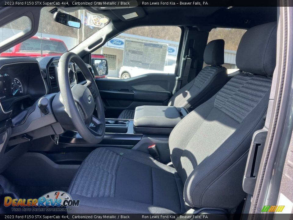 2023 Ford F150 STX SuperCab 4x4 Carbonized Gray Metallic / Black Photo #14