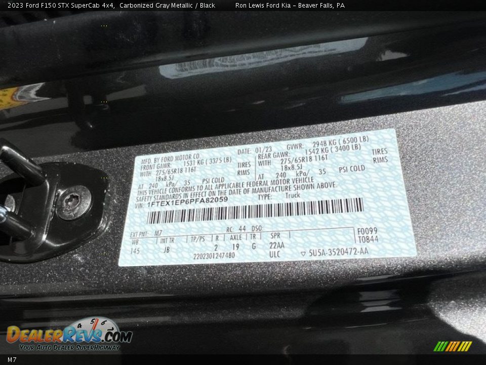 Ford Color Code M7 Carbonized Gray Metallic