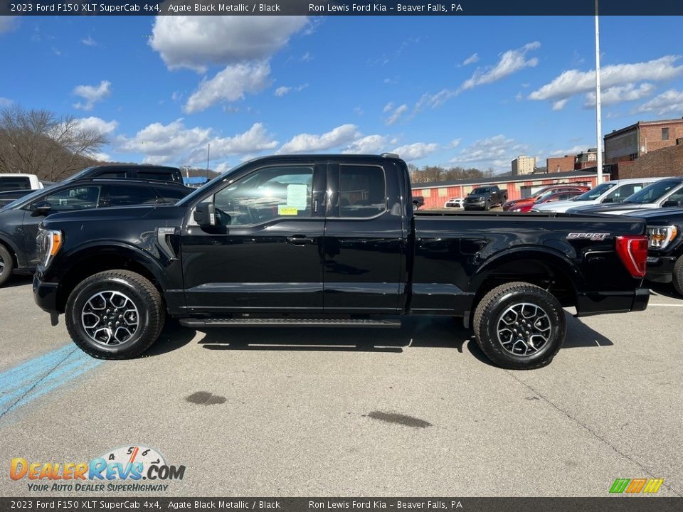 Agate Black Metallic 2023 Ford F150 XLT SuperCab 4x4 Photo #5
