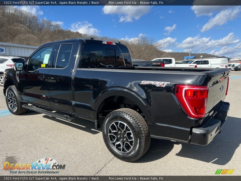 Agate Black Metallic 2023 Ford F150 XLT SuperCab 4x4 Photo #6