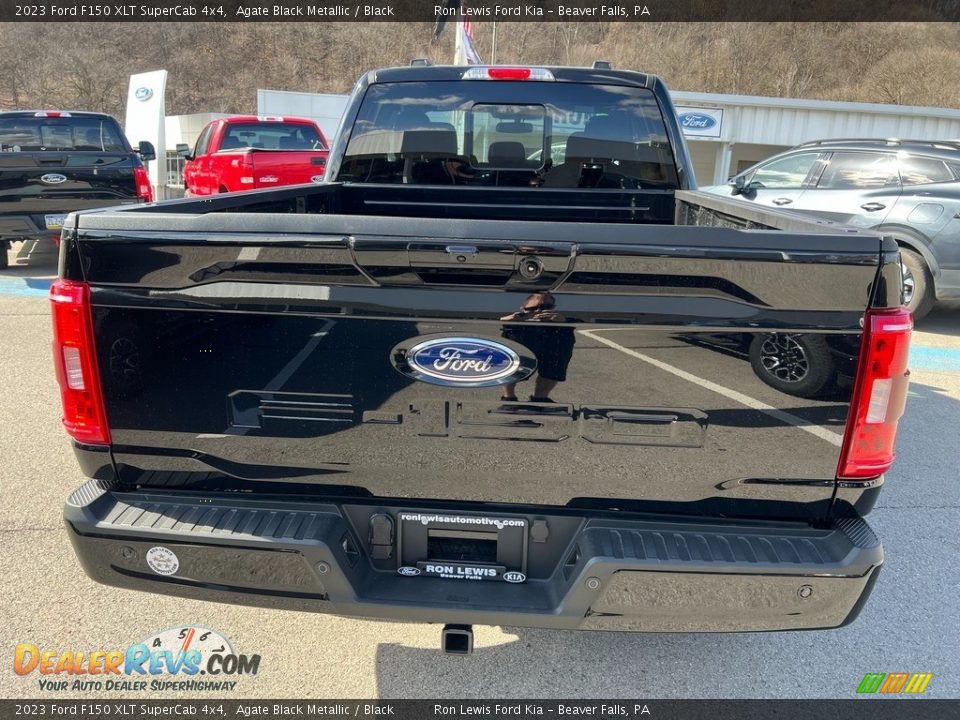 2023 Ford F150 XLT SuperCab 4x4 Agate Black Metallic / Black Photo #7