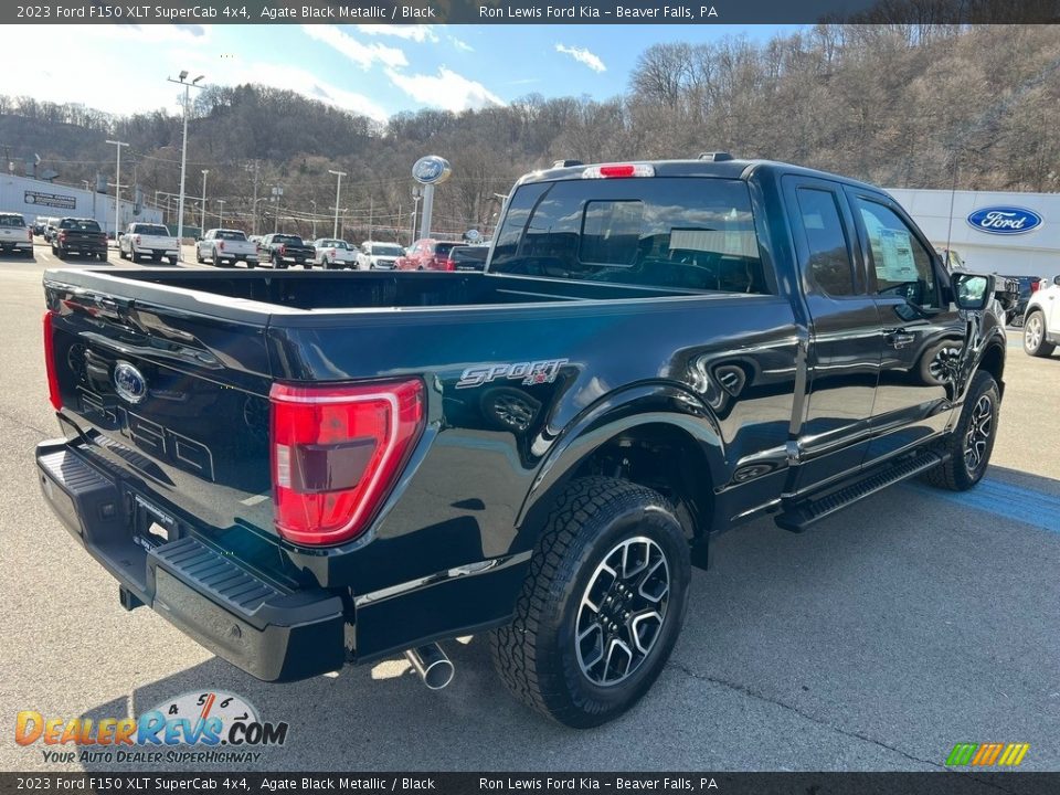 2023 Ford F150 XLT SuperCab 4x4 Agate Black Metallic / Black Photo #8