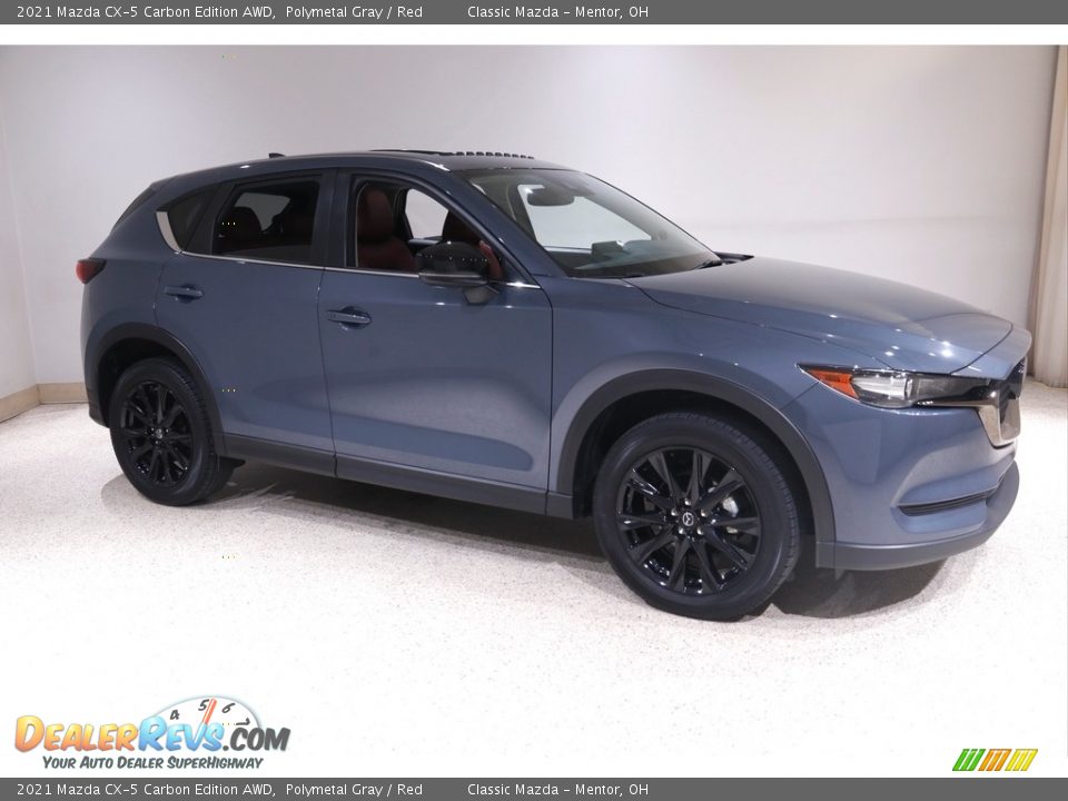 2021 Mazda CX-5 Carbon Edition AWD Polymetal Gray / Red Photo #1