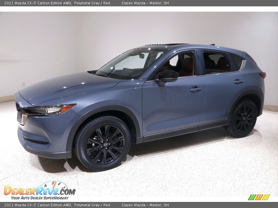 2021 Mazda CX-5 Carbon Edition AWD Polymetal Gray / Red Photo #3