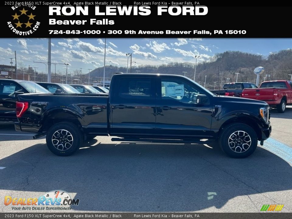 2023 Ford F150 XLT SuperCrew 4x4 Agate Black Metallic / Black Photo #1