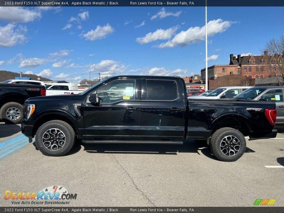 Agate Black Metallic 2023 Ford F150 XLT SuperCrew 4x4 Photo #5
