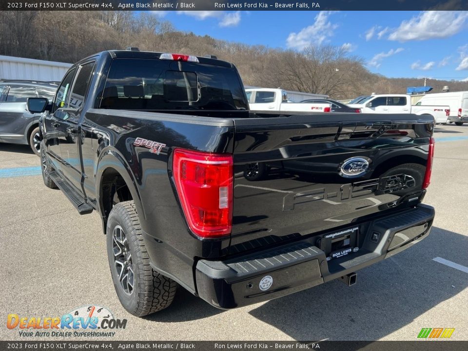 2023 Ford F150 XLT SuperCrew 4x4 Agate Black Metallic / Black Photo #6