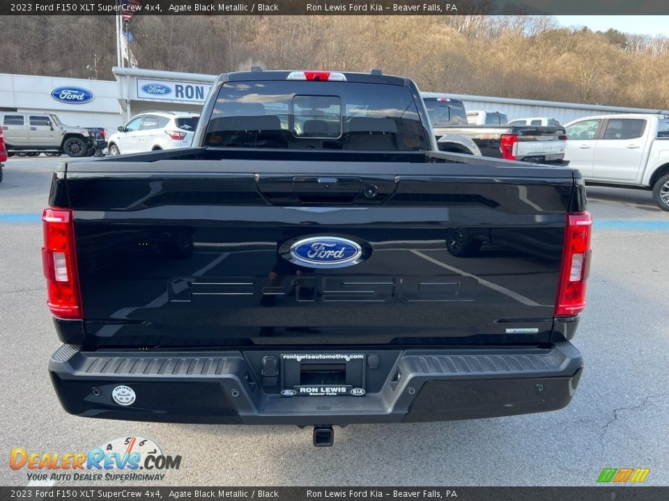 2023 Ford F150 XLT SuperCrew 4x4 Agate Black Metallic / Black Photo #7