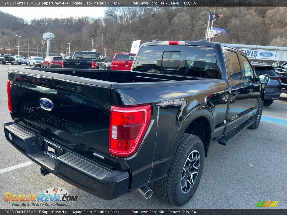 2023 Ford F150 XLT SuperCrew 4x4 Agate Black Metallic / Black Photo #8