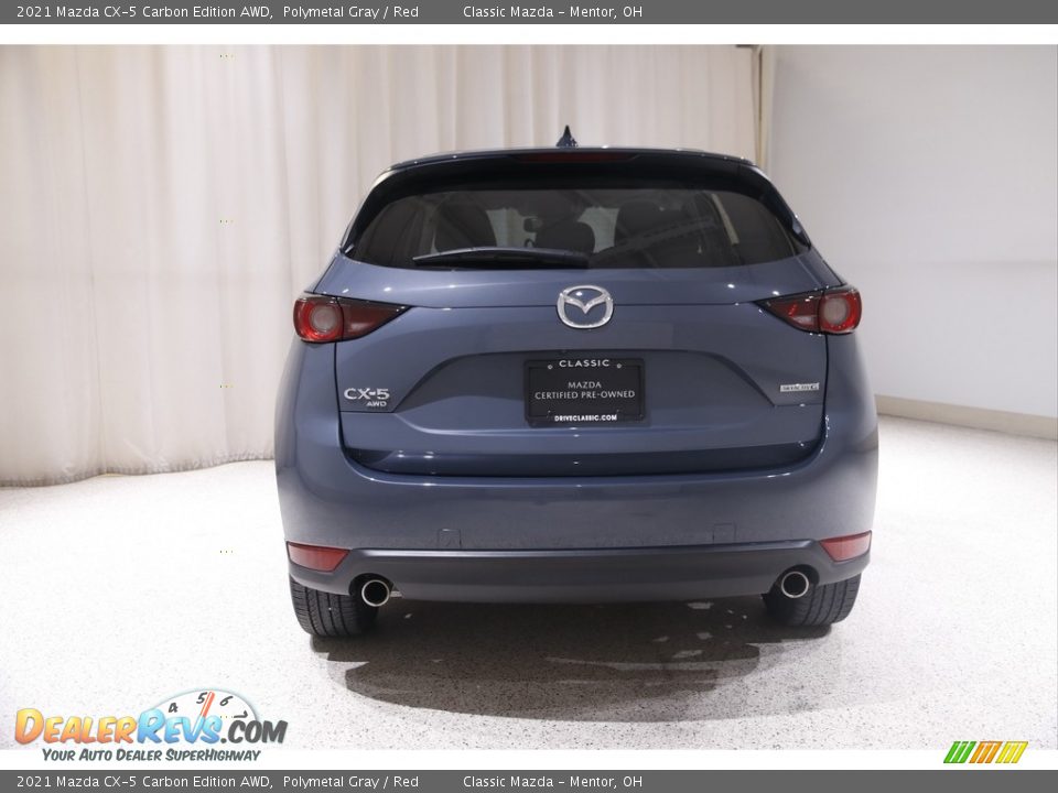 2021 Mazda CX-5 Carbon Edition AWD Polymetal Gray / Red Photo #18