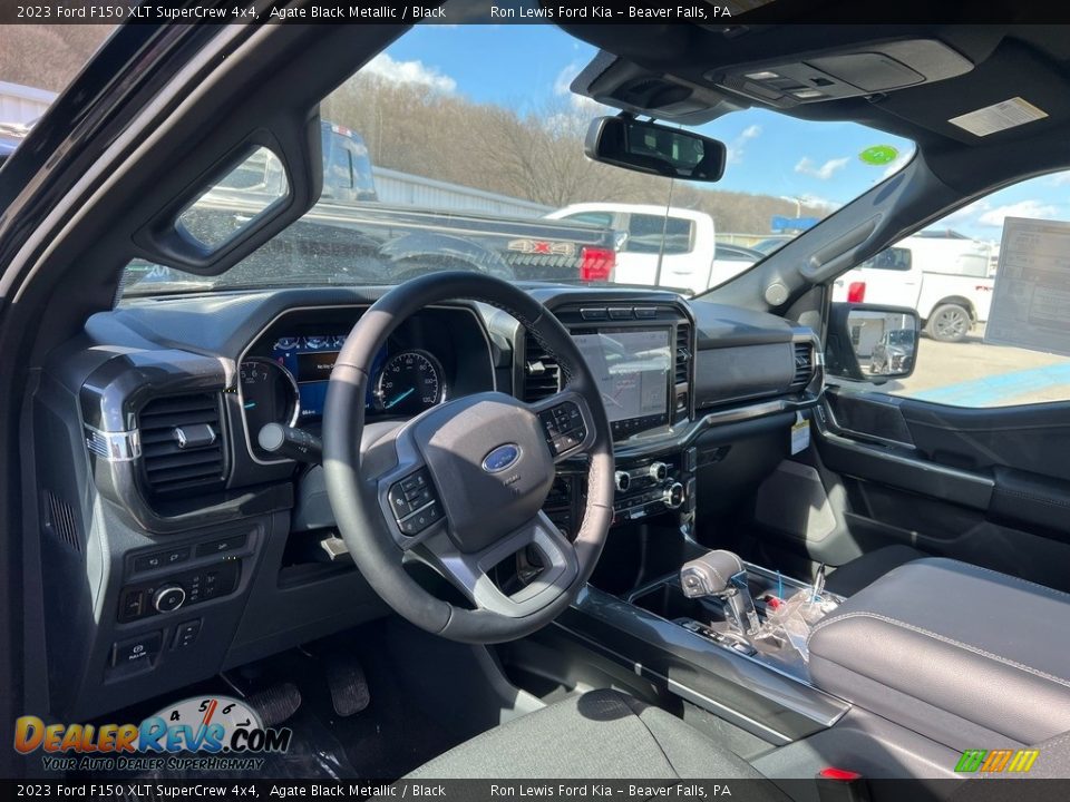 2023 Ford F150 XLT SuperCrew 4x4 Agate Black Metallic / Black Photo #14