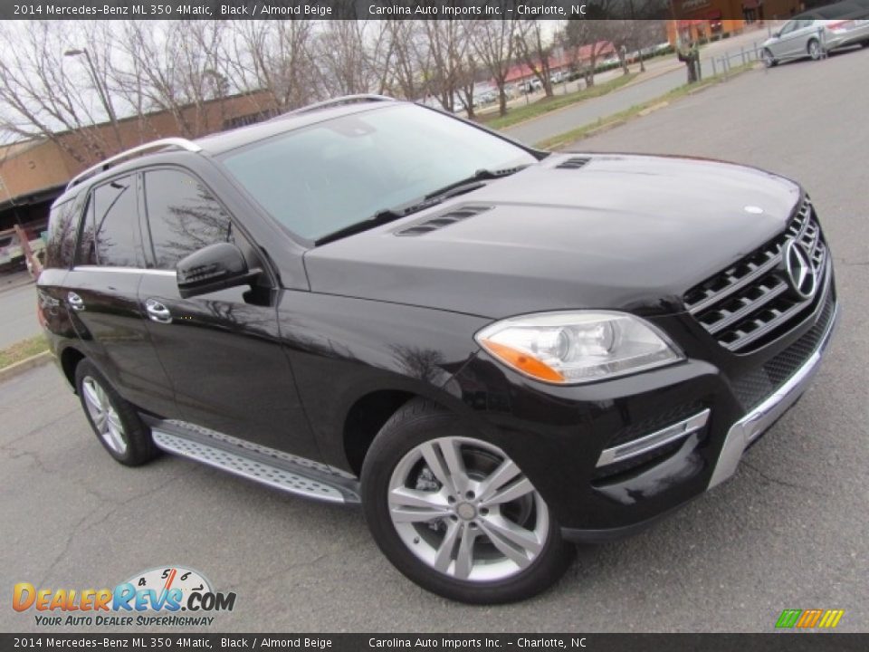 2014 Mercedes-Benz ML 350 4Matic Black / Almond Beige Photo #3