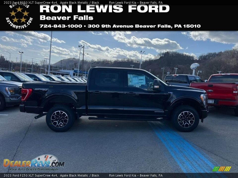 2023 Ford F150 XLT SuperCrew 4x4 Agate Black Metallic / Black Photo #1